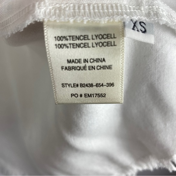 BELLA Dahl White Tencel Fringe Button Down Shirt XS - Picture 8 of 10